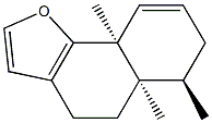 (5aR,6R,9aS)-4,5,5a,6,7,9a-Hexahydro-5a,6,9a-trimethylnaphtho[1,2-b]furan Struktur