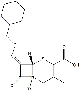 7-[(Z)-(Cyclohexylmethoxy)imino]-3-methyl-4-carboxycepham-3-ene 1-oxide Struktur