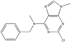 2-Chloro-6-[benzyl(methyl)amino]-9-methyl-9H-purine Struktur