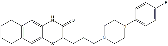 2-[3-[4-(4-Fluorophenyl)piperazin-1-yl]propyl]-6,7,8,9-tetrahydro-2H-naphtho[2,3-b]-1,4-thiazin-3(4H)-one Struktur