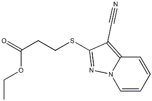 3-[(3-Cyanopyrazolo[1,5-a]pyridin-2-yl)thio]propionic acid ethyl ester Struktur