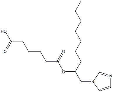 Adipic acid 1-[1-(1H-imidazol-1-ylmethyl)octyl] ester Struktur