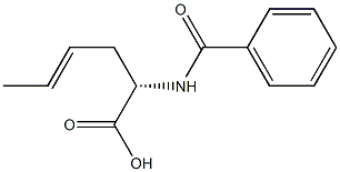 [S,(+)]-2-(Benzoylamino)-4-hexenoic acid Struktur