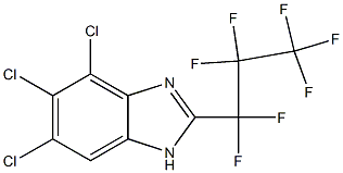 2-(Heptafluoropropyl)-4,5,6-trichloro-1H-benzimidazole Struktur