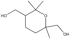 Tetrahydro-2,6,6-trimethyl-2H-pyran-2,5-dimethanol Struktur