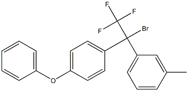 1-Bromo-1-(4-phenoxyphenyl)-1-(3-methylphenyl)-2,2,2-trifluoroethane Struktur