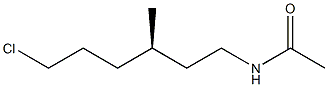 (+)-N-[(R)-6-Chloro-3-methylhexyl]acetamide Struktur