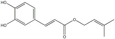 3,4-Dihydroxy-trans-cinnamic acid 3-methyl-2-butenyl ester Struktur