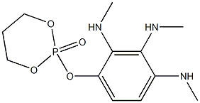 2-[3-(Trimethylaminio)phenoxy]-1,3,2-dioxaphosphorinane 2-oxide Struktur