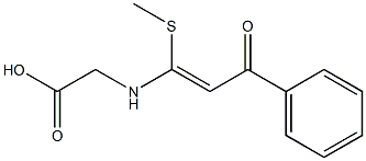 N-[1-(Methylthio)-3-(phenyl)-3-oxo-1-propenyl]glycine Struktur