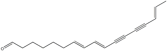 (7E,9E,15E)-7,9,15-Heptadecatriene-11,13-diynal Struktur