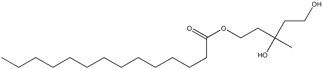 Myristic acid 3,5-dihydroxy-3-methylpentyl ester Struktur