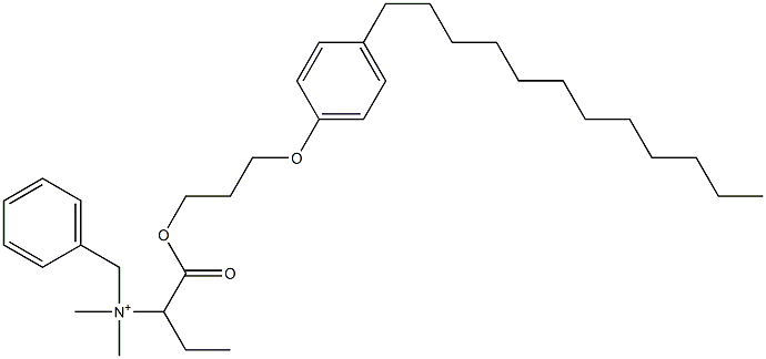 N,N-Dimethyl-N-benzyl-N-[1-[[3-(4-dodecylphenyloxy)propyl]oxycarbonyl]propyl]aminium Struktur