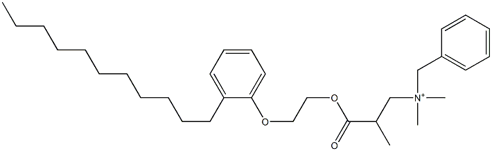 N,N-Dimethyl-N-benzyl-N-[2-[[2-(2-undecylphenyloxy)ethyl]oxycarbonyl]propyl]aminium Struktur