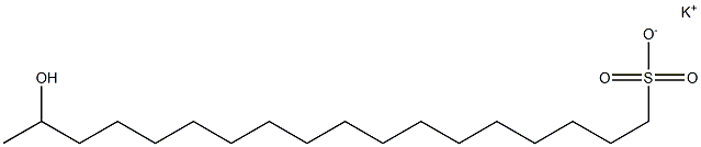 17-Hydroxyoctadecane-1-sulfonic acid potassium salt Struktur