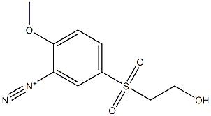 5-(2-Hydroxyethylsulfonyl)-2-methoxybenzenediazonium Struktur