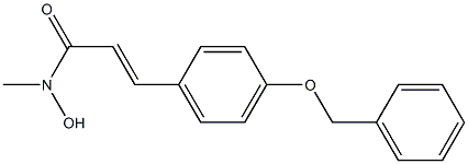 (E)-3-[4-Benzyloxyphenyl]-N-methyl-2-propenehydroxamic acid Struktur