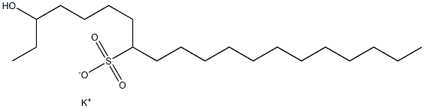 3-Hydroxyicosane-8-sulfonic acid potassium salt Struktur