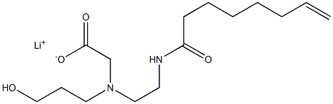 N-(3-Hydroxypropyl)-N-[2-(7-octenoylamino)ethyl]aminoacetic acid lithium salt Struktur