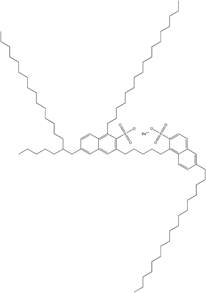 Bis(1,6-diheptadecyl-2-naphthalenesulfonic acid)barium salt Struktur