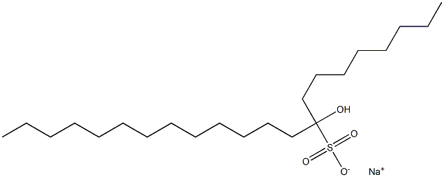 9-Hydroxydocosane-9-sulfonic acid sodium salt Struktur