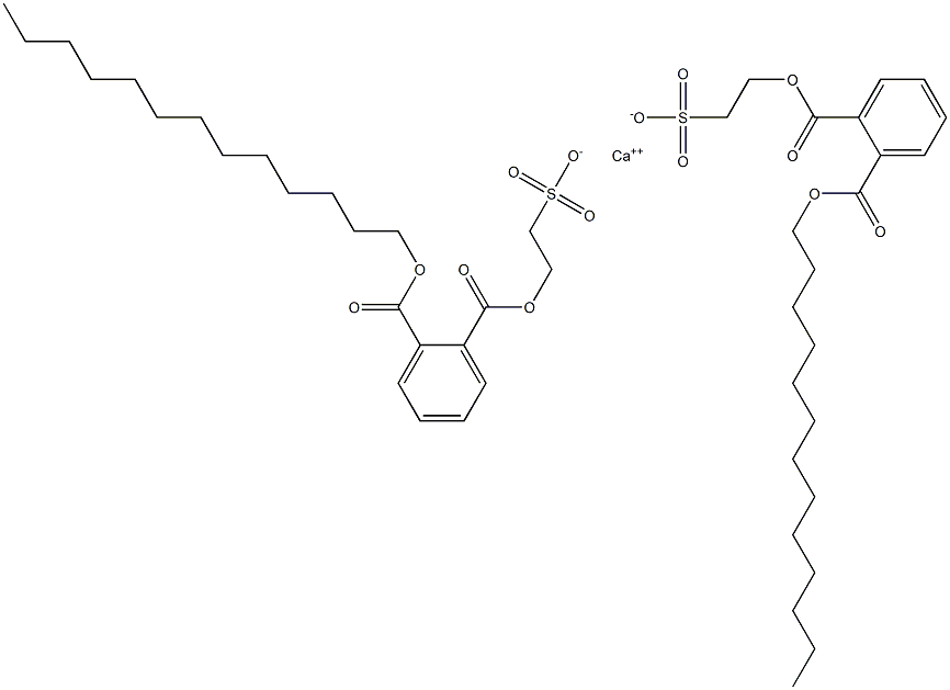 Bis[2-[(2-tridecyloxycarbonylphenyl)carbonyloxy]ethanesulfonic acid]calcium salt Struktur