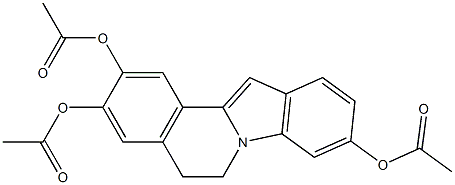 5,6-Dihydroindolo[2,1-a]isoquinoline-2,3,9-triol triacetate Struktur