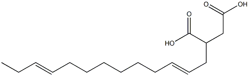 (2,10-Tridecadienyl)succinic acid Struktur