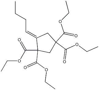 4-Butylidene-cyclopentane-1,1,3,3-tetracarboxylic acid tetraethyl ester Struktur