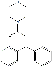 (+)-4-[(S)-1-Methyl-3,3-diphenylpropyl]morpholine Struktur