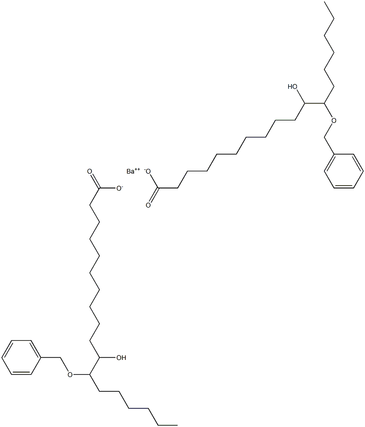 Bis(12-benzyloxy-11-hydroxystearic acid)barium salt Struktur