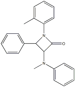 1-(2-Methylphenyl)-3-(methylphenylamino)-4-phenylazetidin-2-one Struktur