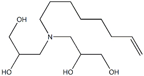 3,3'-(7-Octenylimino)bis(propane-1,2-diol) Struktur