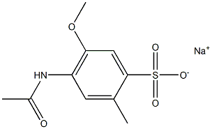 4-(Acetylamino)-5-methoxy-2-methylbenzenesulfonic acid sodium salt Struktur