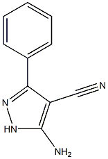 5-Amino-3-phenyl-1H-pyrazole-4-carbonitrile Struktur