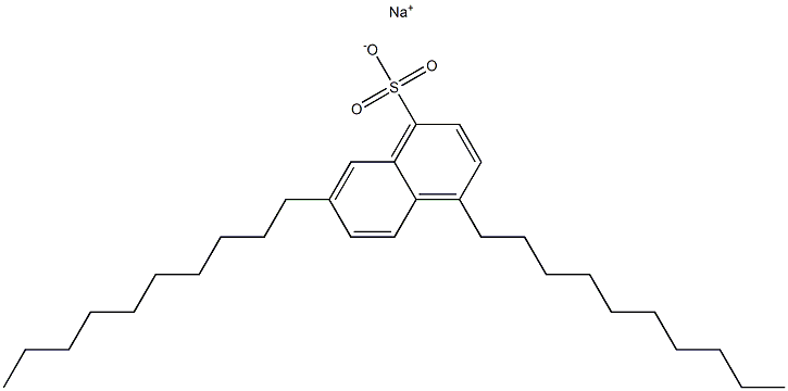 4,7-Didecyl-1-naphthalenesulfonic acid sodium salt Struktur