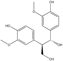 (1R,2R)-1,2-Bis(4-hydroxy-3-methoxyphenyl)propane-1,3-diol Struktur