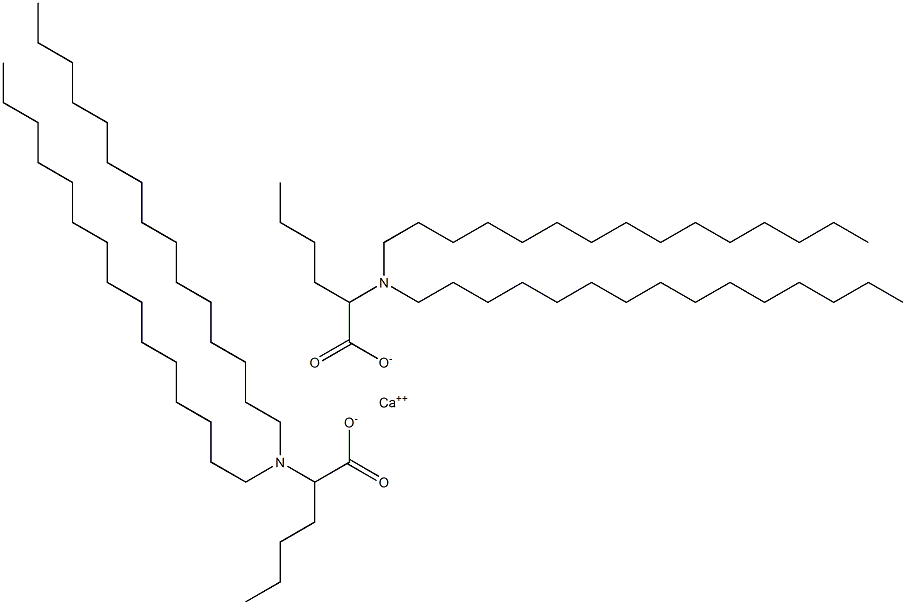 Bis[2-(dipentadecylamino)hexanoic acid]calcium salt Struktur