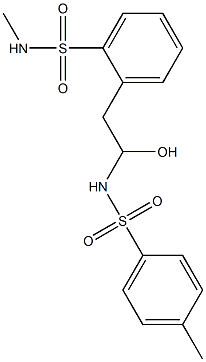 2-[2-Hydroxy-2-(4-methylphenylsulfonylamino)ethyl]-N-methylbenzenesulfonamide Struktur