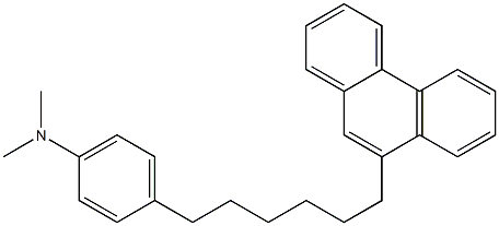 1-(4-Dimethylaminophenyl)-6-(9-phenanthryl)hexane Struktur