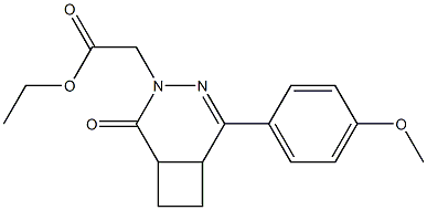 4,5-Ethylene-3-(4-methoxyphenyl)-5,6-dihydro-6-oxopyridazine-1(4H)-acetic acid ethyl ester Struktur