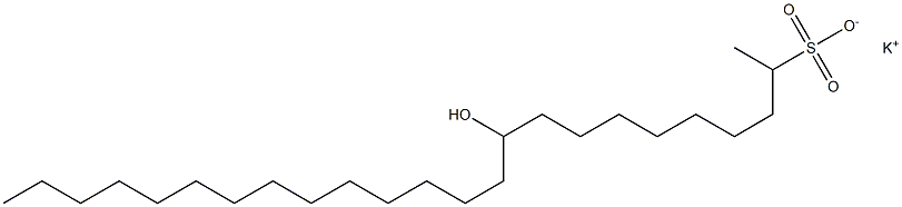 10-Hydroxytetracosane-2-sulfonic acid potassium salt Struktur