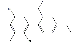 2-Ethyl-6-(2,4-diethylphenyl)benzene-1,4-diol Struktur