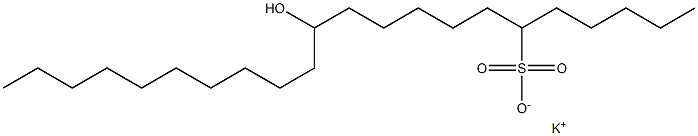 12-Hydroxydocosane-6-sulfonic acid potassium salt Struktur