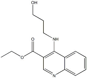 4-[(3-Hydroxypropyl)amino]quinoline-3-carboxylic acid ethyl ester Struktur