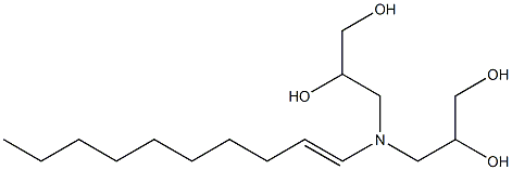 3,3'-(1-Decenylimino)bis(propane-1,2-diol) Struktur