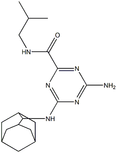 N-Isobutyl-4-amino-6-(2-adamantylamino)-1,3,5-triazine-2-carboxamide Struktur