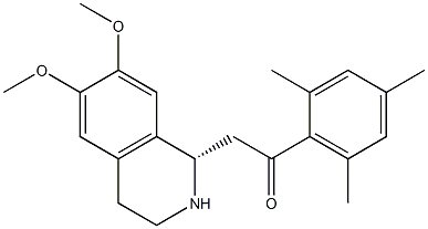 (1S)-6,7-Dimethoxy-1,2,3,4-tetrahydro-1-[(2,4,6-trimethylphenylcarbonyl)methyl]isoquinoline Struktur