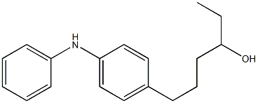 4-(4-Hydroxyhexyl)phenylphenylamine Struktur