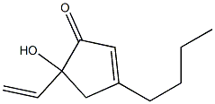 5-Ethenyl-5-hydroxy-3-butyl-2-cyclopenten-1-one Struktur